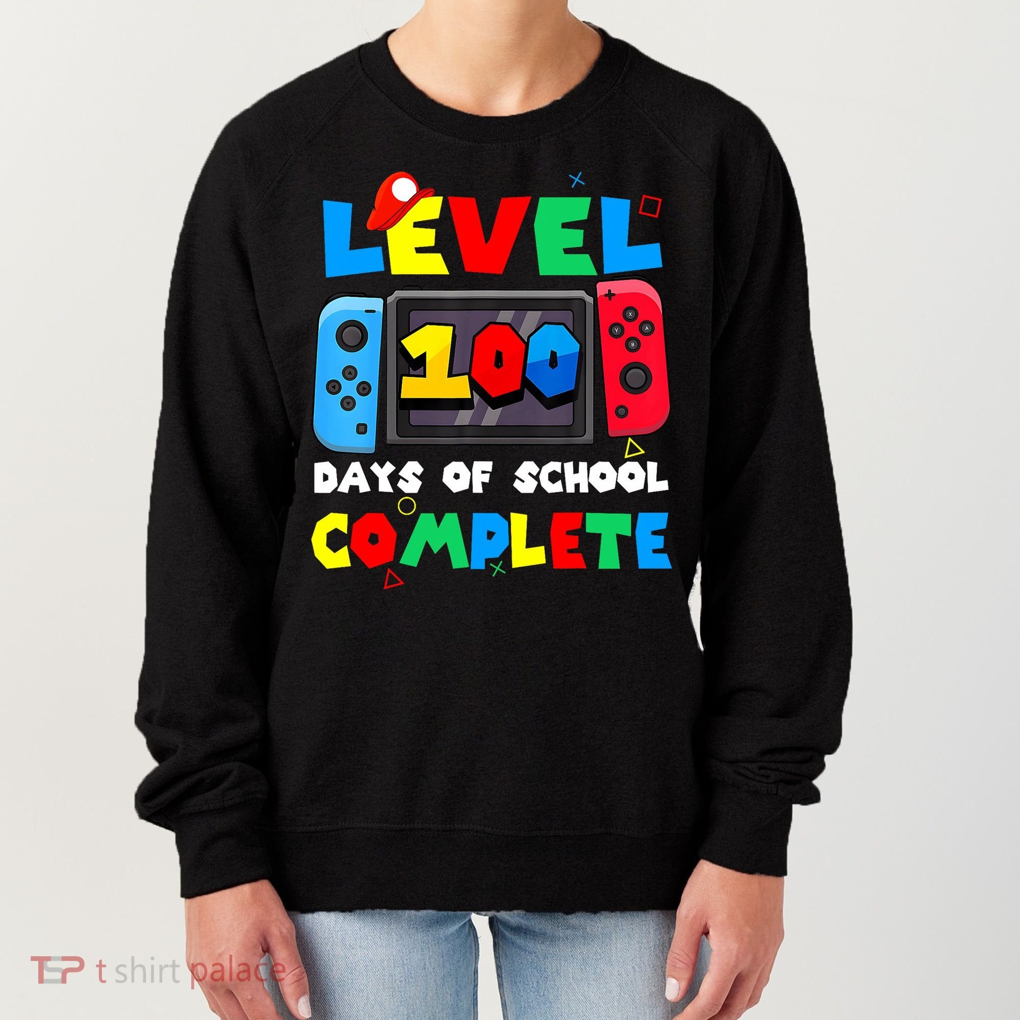 Level 100 Days Of School Complete Gamer Video Games Women's Sweatshirt