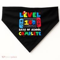 Level 100 Days Of School Complete Gamer Video Games USA-Made Doggie Bandana thumb 0
