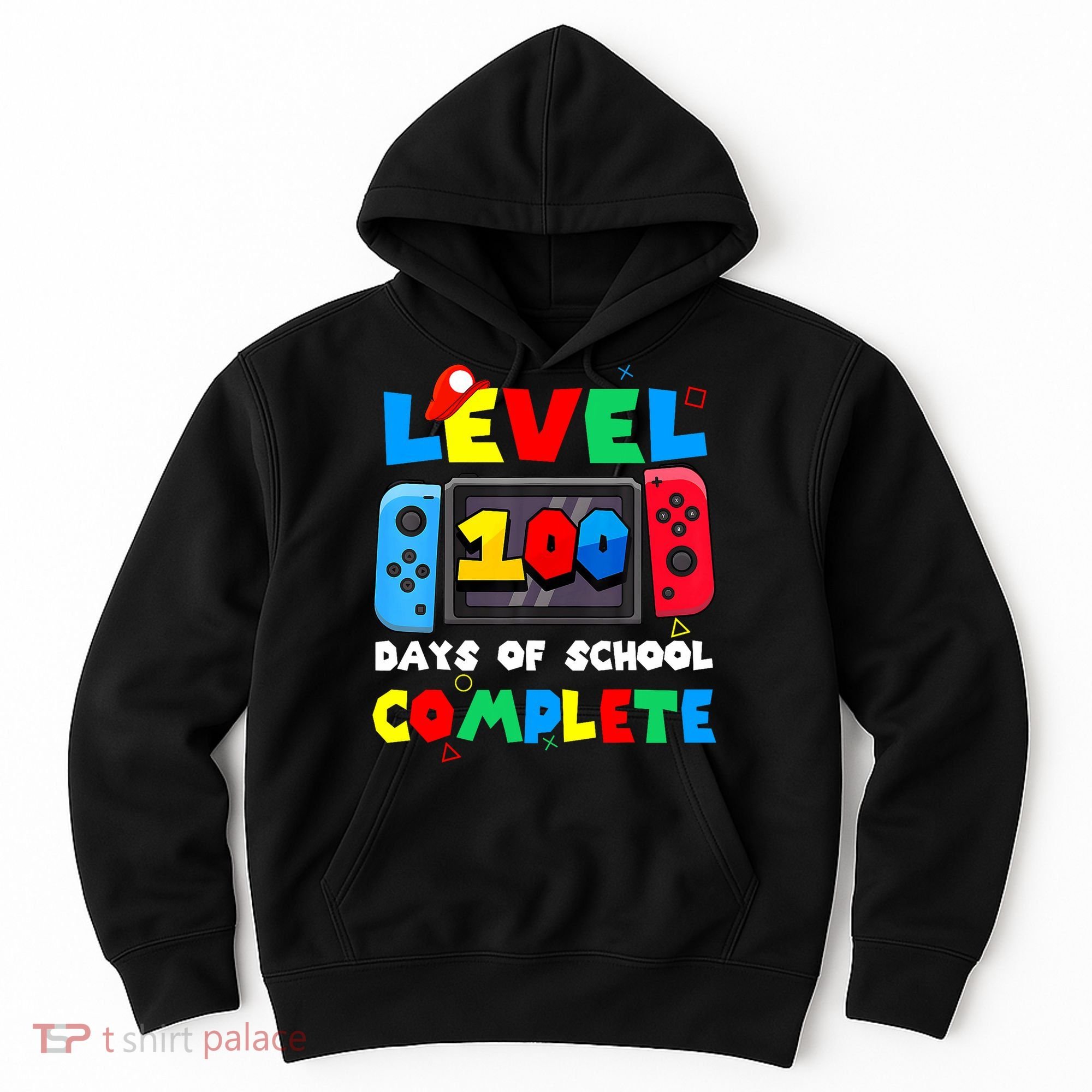 Level 100 Days Of School Complete Gamer Video Games Hoodie