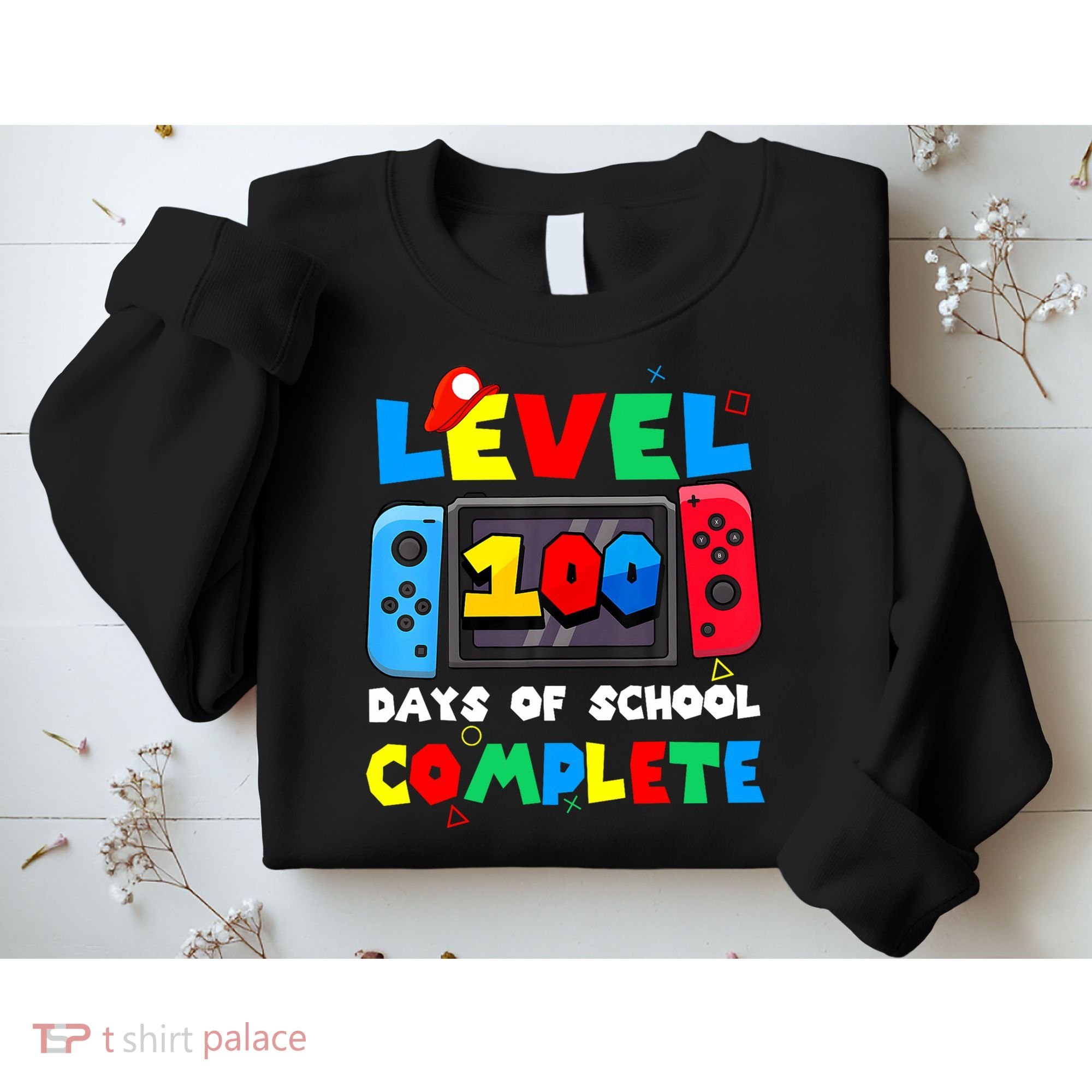Level 100 Days Of School Complete Gamer Video Games Sweatshirt