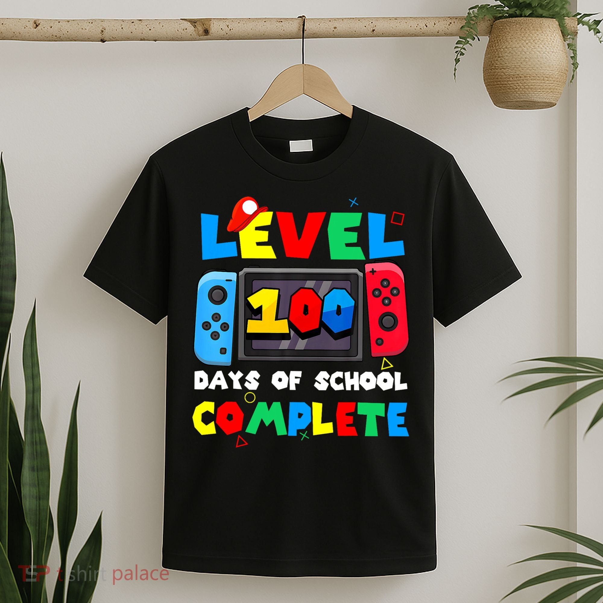 Level 100 Days Of School Complete Gamer Video Games T-Shirt