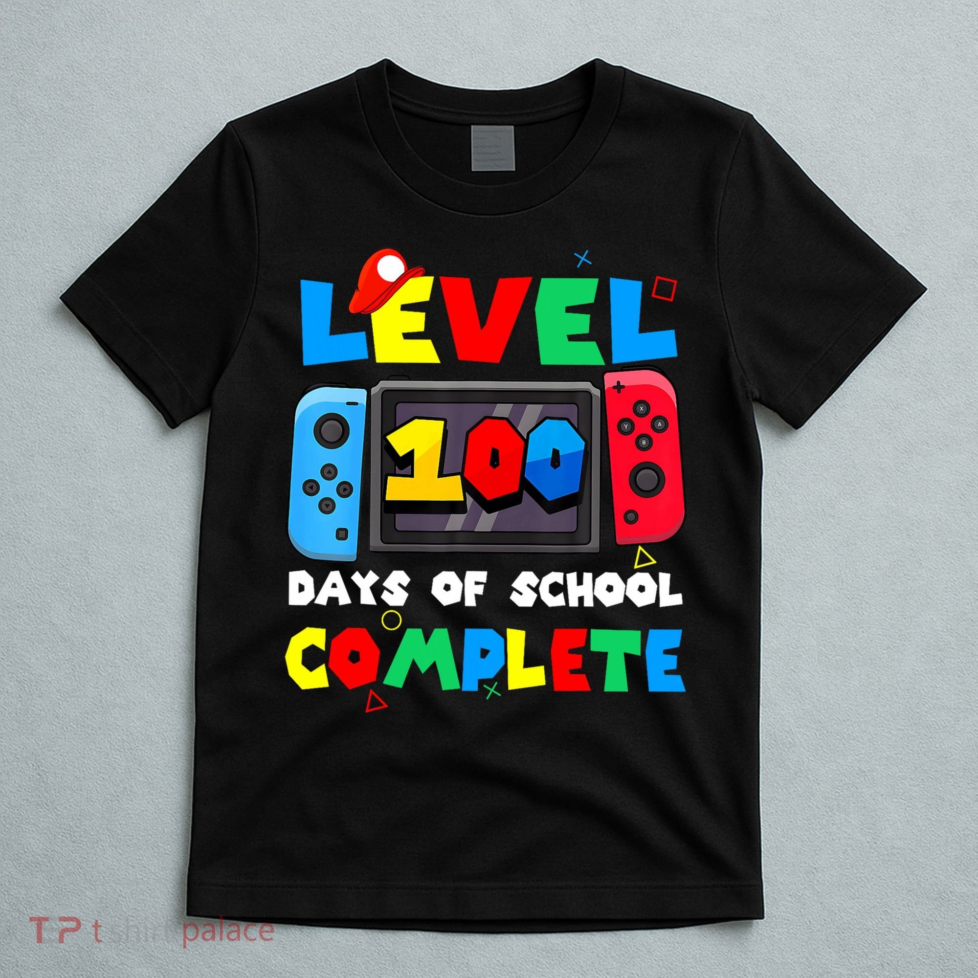 Level 100 Days Of School Complete Gamer Video Games T-Shirt