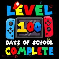 Level 100 Days Of School Complete Gamer Video Games Pajama Set thumb 2
