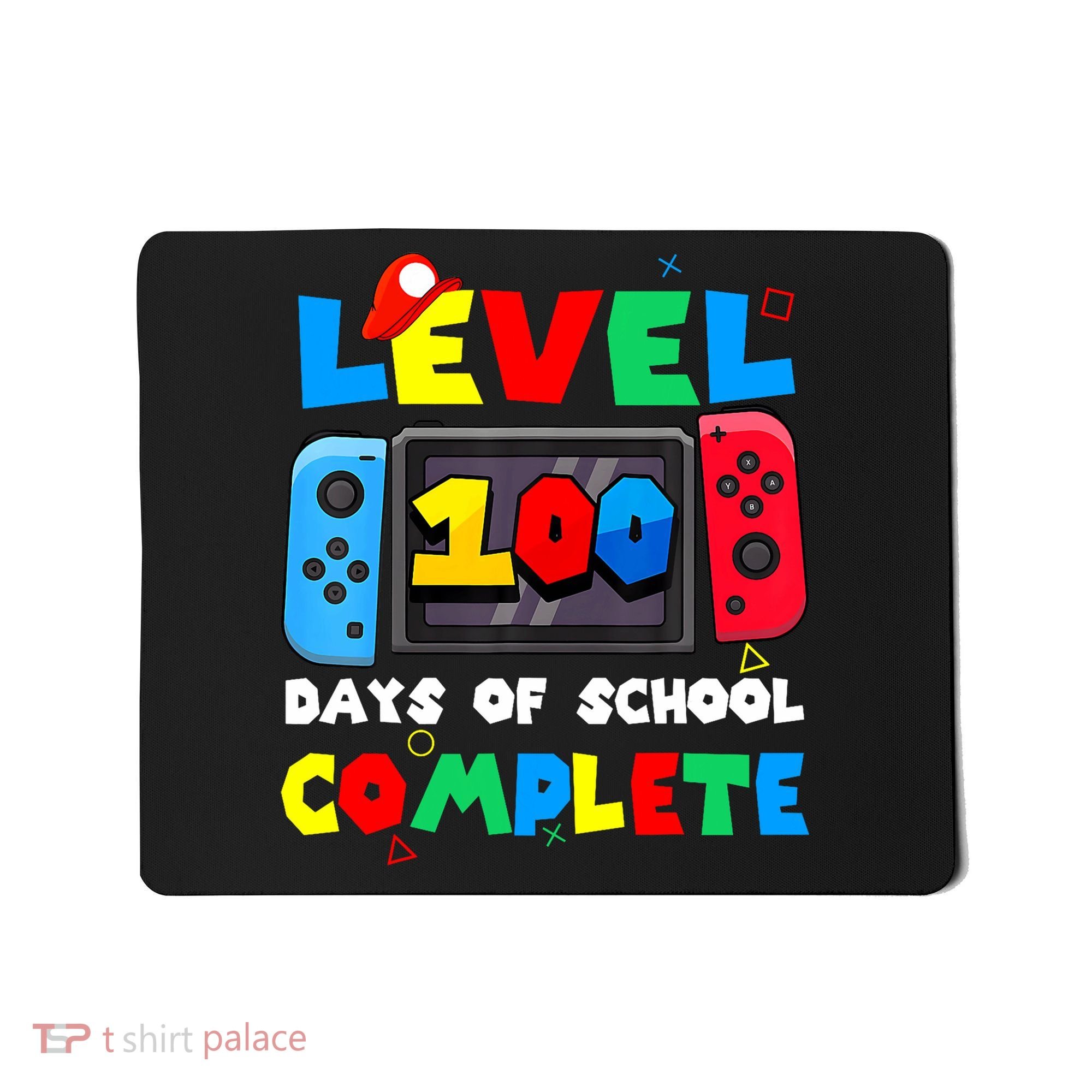 Level 100 Days Of School Complete Gamer Video Games Mousepad