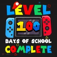 Level 100 Days Of School Complete Gamer Video Games Mousepad thumb 1