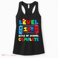 Level 100 Days Of School Complete Gamer Video Games Women's Tank Top thumb 0