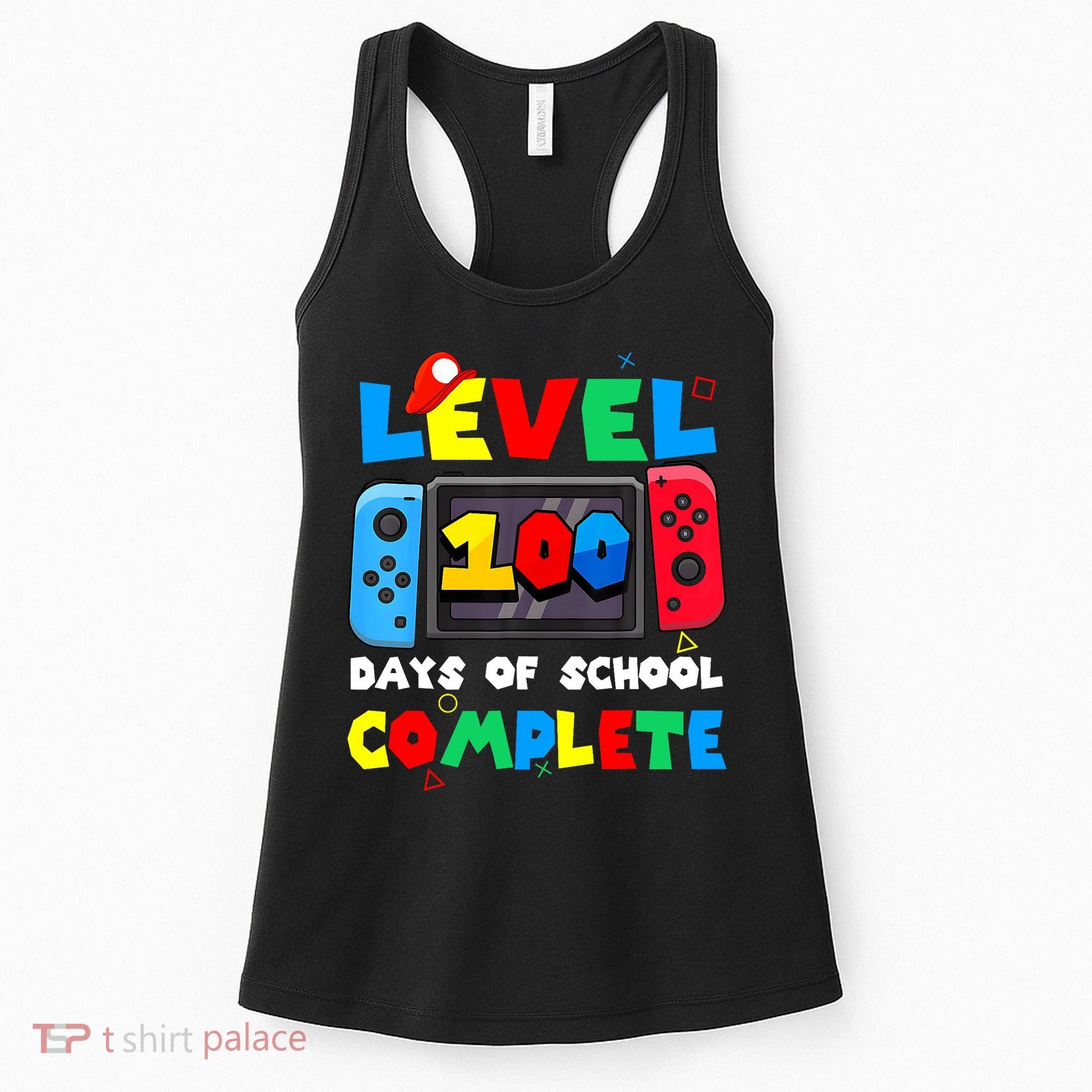 Level 100 Days Of School Complete Gamer Video Games Women's Tank Top