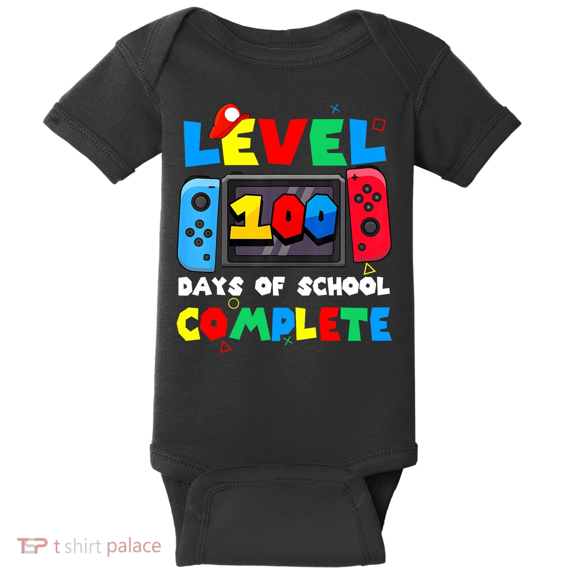 Level 100 Days Of School Complete Gamer Video Games Baby Bodysuit