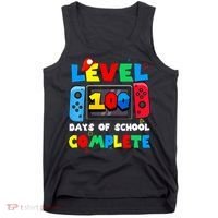 Level 100 Days Of School Complete Gamer Video Games Tank Top thumb 0