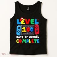 Level 100 Days Of School Complete Gamer Video Games Tank Top thumb 2