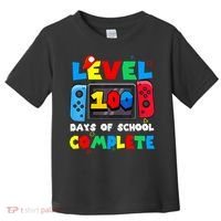 Level 100 Days Of School Complete Gamer Video Games Toddler T-Shirt thumb 0