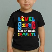 Level 100 Days Of School Complete Gamer Video Games Toddler T-Shirt thumb 2