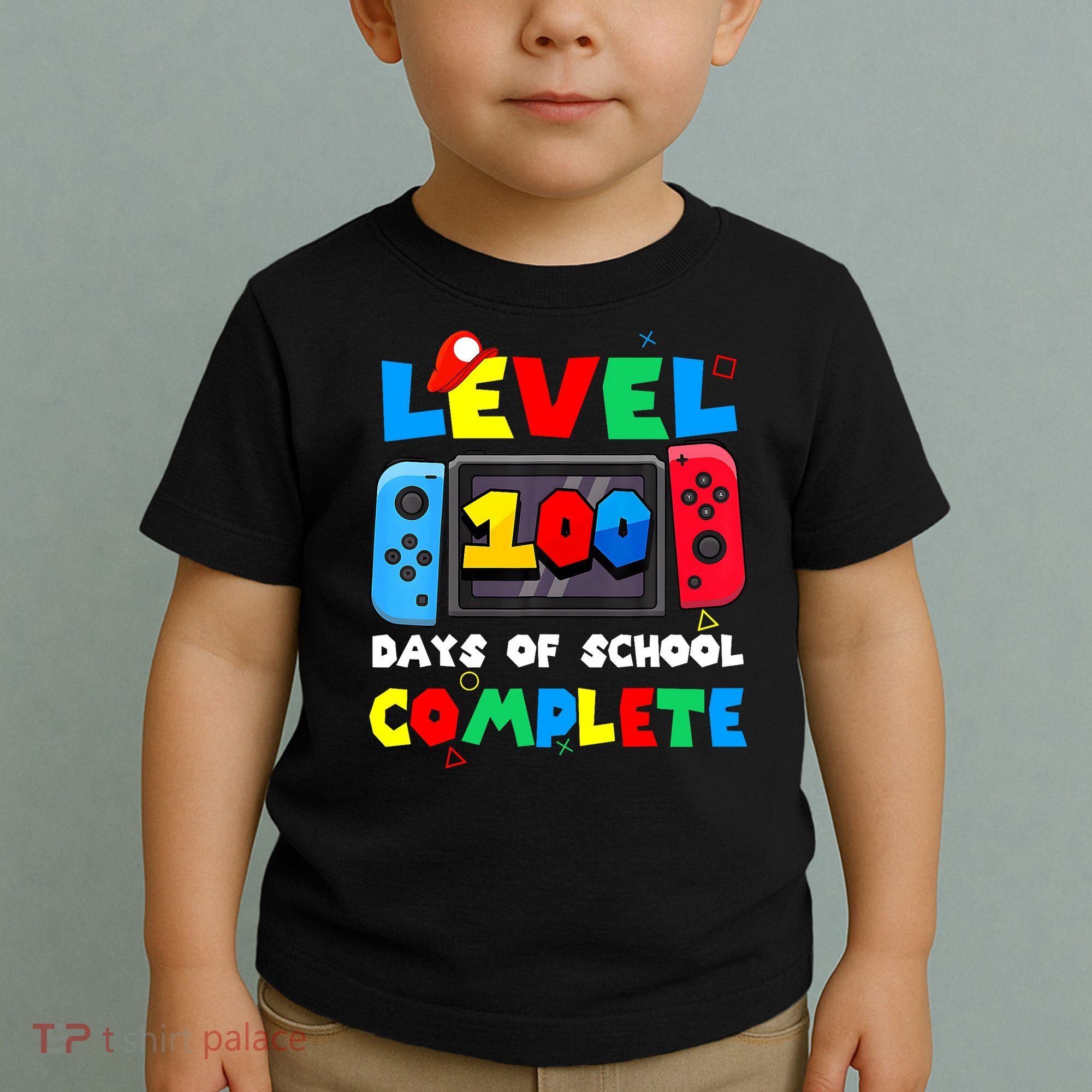 Level 100 Days Of School Complete Gamer Video Games Toddler T-Shirt