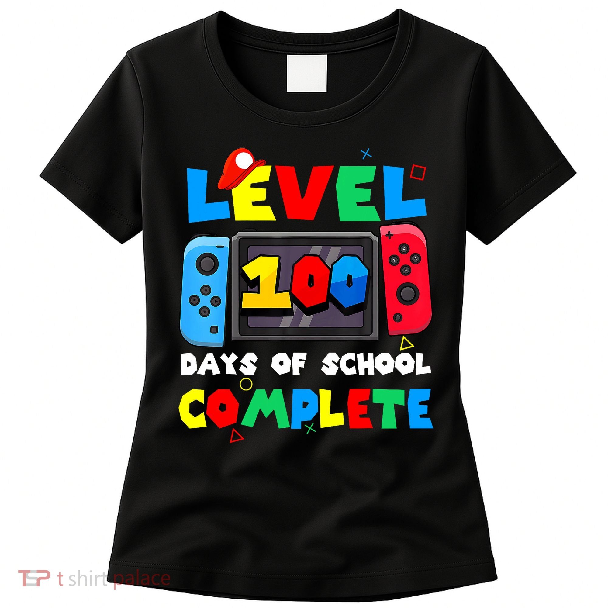 Level 100 Days Of School Complete Gamer Video Games Women's T-Shirt