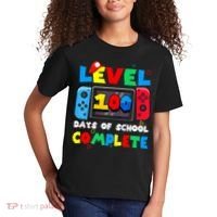 Level 100 Days Of School Complete Gamer Video Games Kids T-Shirt thumb 2