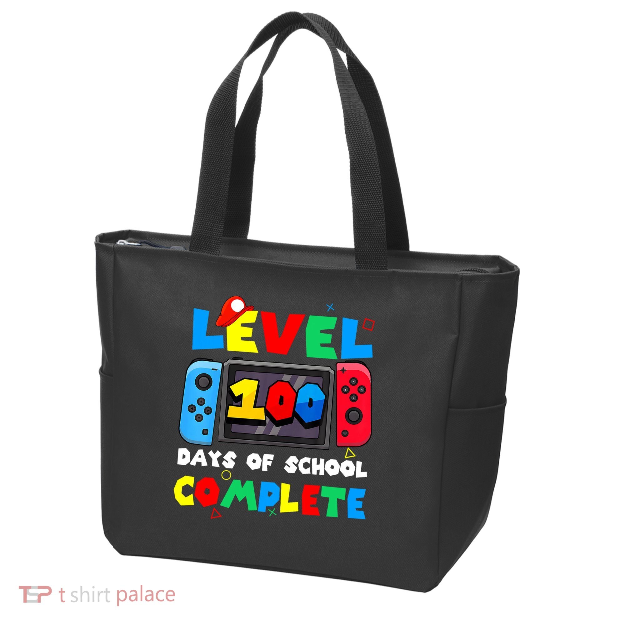 Level 100 Days Of School Complete Gamer Video Games Tote Bag
