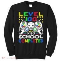 Level 100 Days Of School Completed 100th Day Gamer Boys Kids Sweatshirt thumb 0