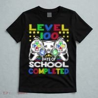 Level 100 Days Of School Completed 100th Day Gamer Boys Kids T-Shirt thumb 5