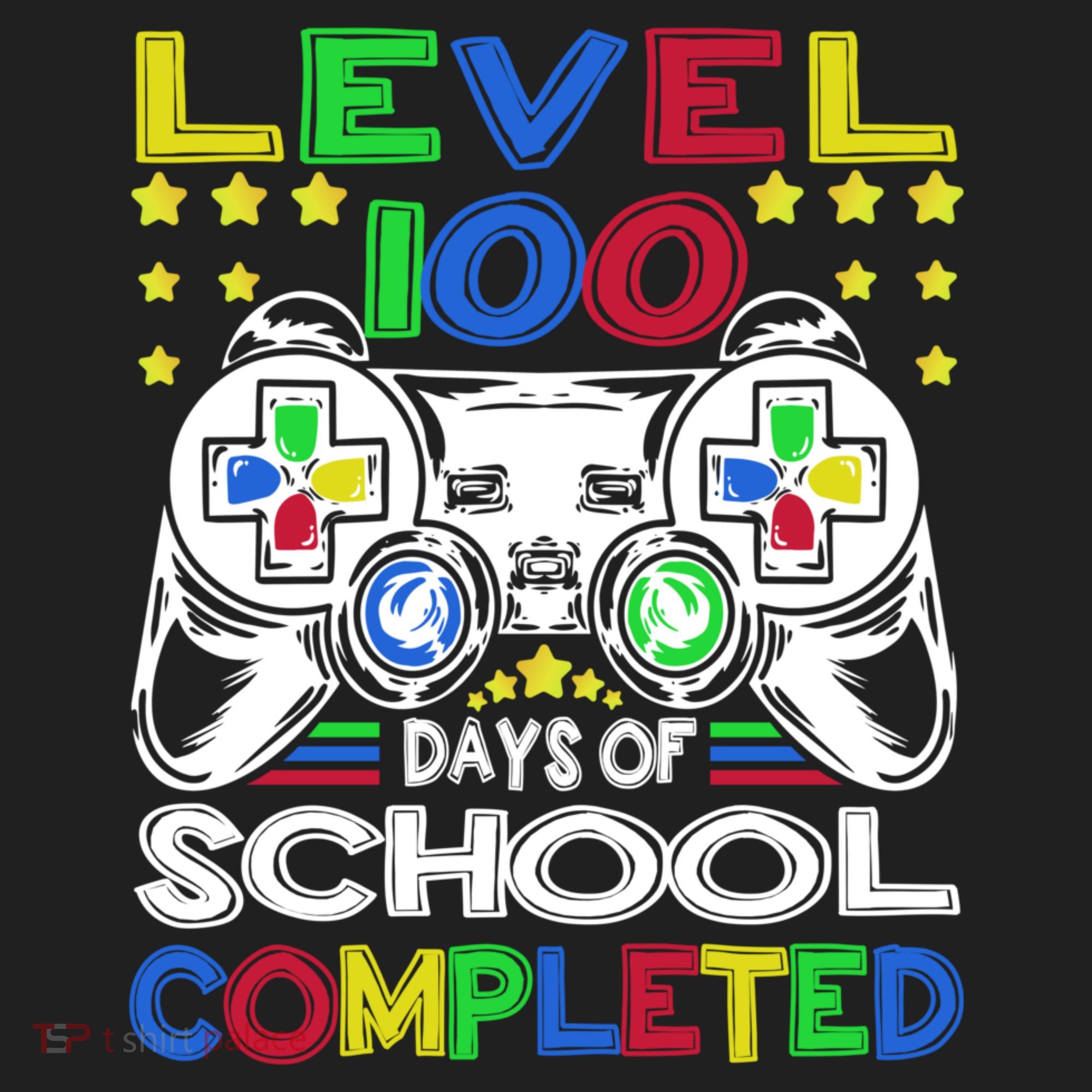 Level 100 Days Of School Completed 100th Day Gamer Boys Kids Beanie