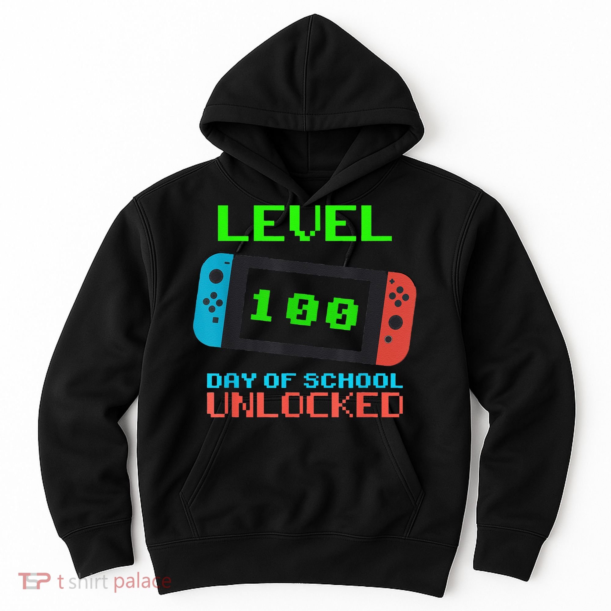 Level 100 Days Of School Unlocked Gamer Video Games Hoodie