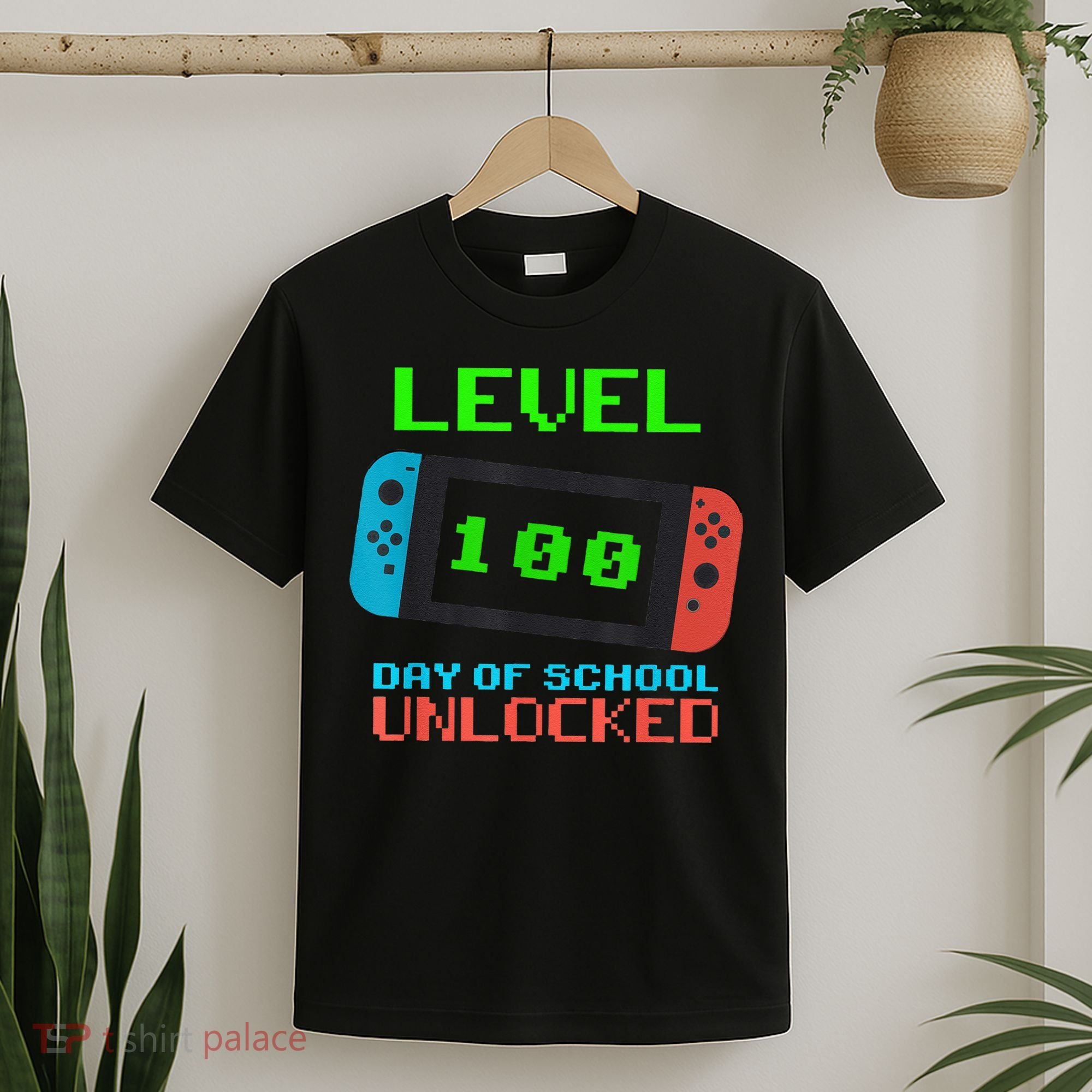 Level 100 Days Of School Unlocked Gamer Video Games T-Shirt