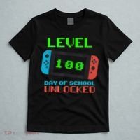 Level 100 Days Of School Unlocked Gamer Video Games T-Shirt thumb 5