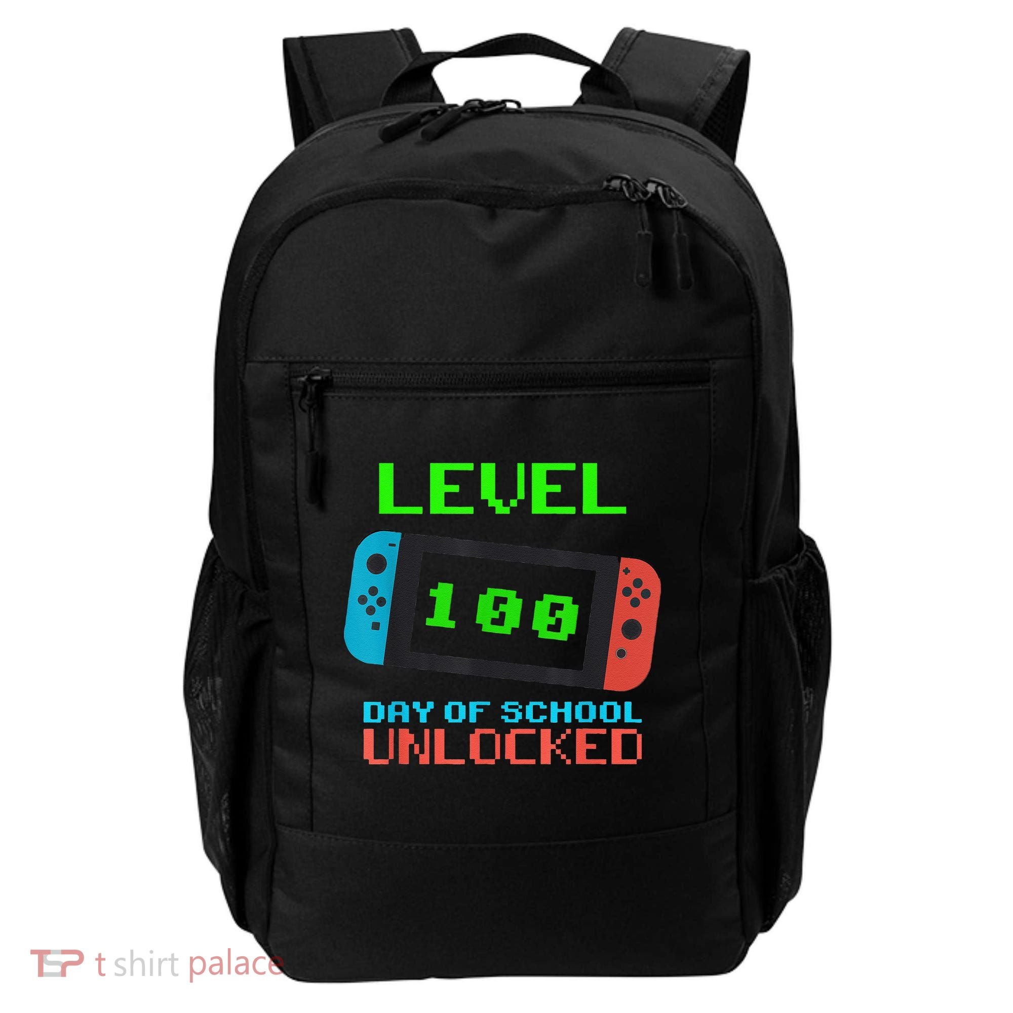 Level 100 Days Of School Unlocked Gamer Video Games Backpack