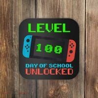 Level 100 Days Of School Unlocked Gamer Video Games Coaster thumb 0