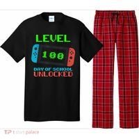 Level 100 Days Of School Unlocked Gamer Video Games Pajama Set thumb 0