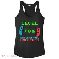 Level 100 Days Of School Unlocked Gamer Video Games Ladies PosiCharge Competitor Racerback Tank thumb 0