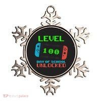 Level 100 Days Of School Unlocked Gamer Video Games Ornament thumb 0