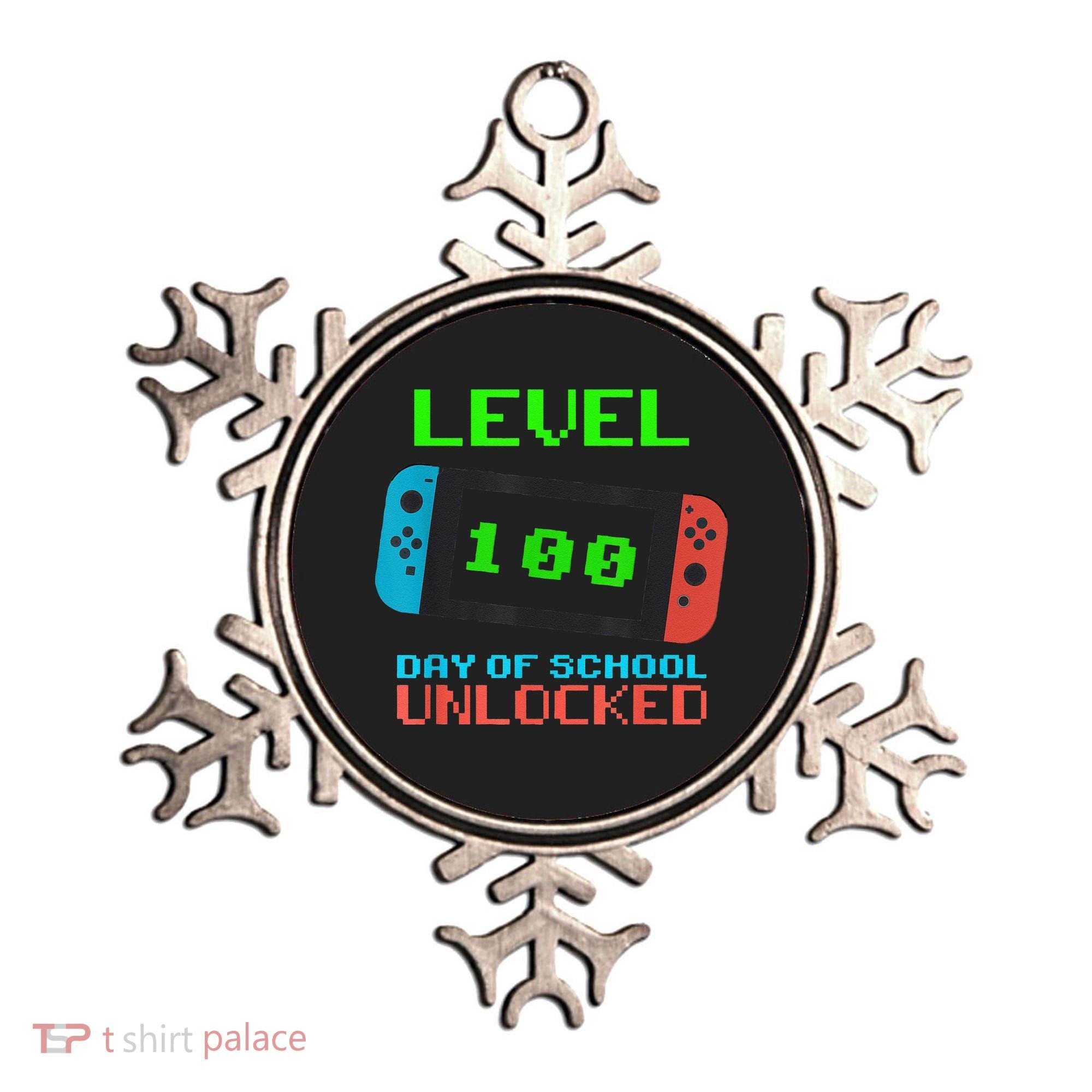 Level 100 Days Of School Unlocked Gamer Video Games Ornament