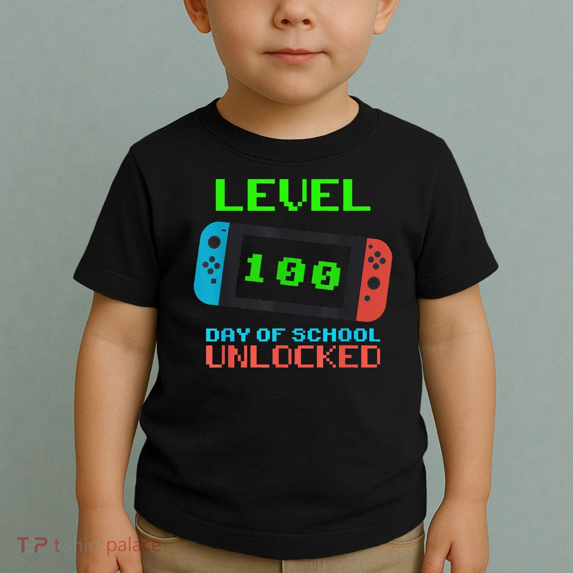 Level 100 Days Of School Unlocked Gamer Video Games Toddler T-Shirt