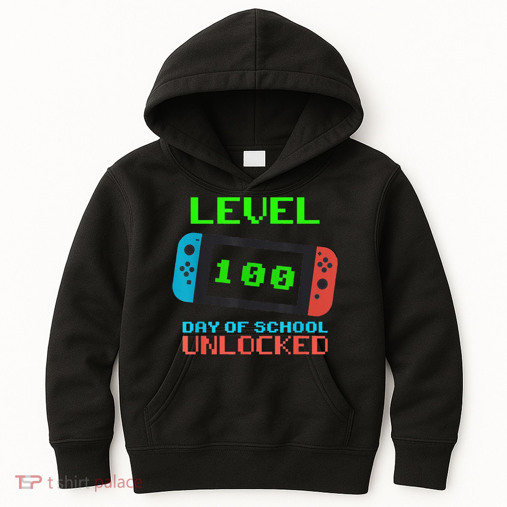 Level 100 Days Of School Unlocked Gamer Video Games Kids Hoodie