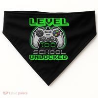 Level 100 Days Of School Unlocked Video Game USA-Made Doggie Bandana thumb 0
