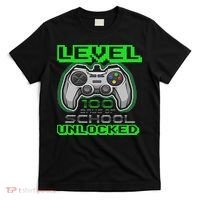 Level 100 Days Of School Unlocked Video Game T-Shirt thumb 0