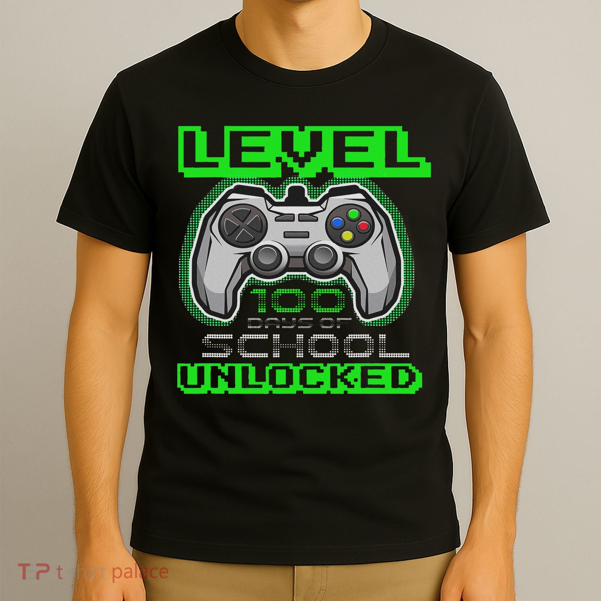 Level 100 Days Of School Unlocked Video Game T-Shirt