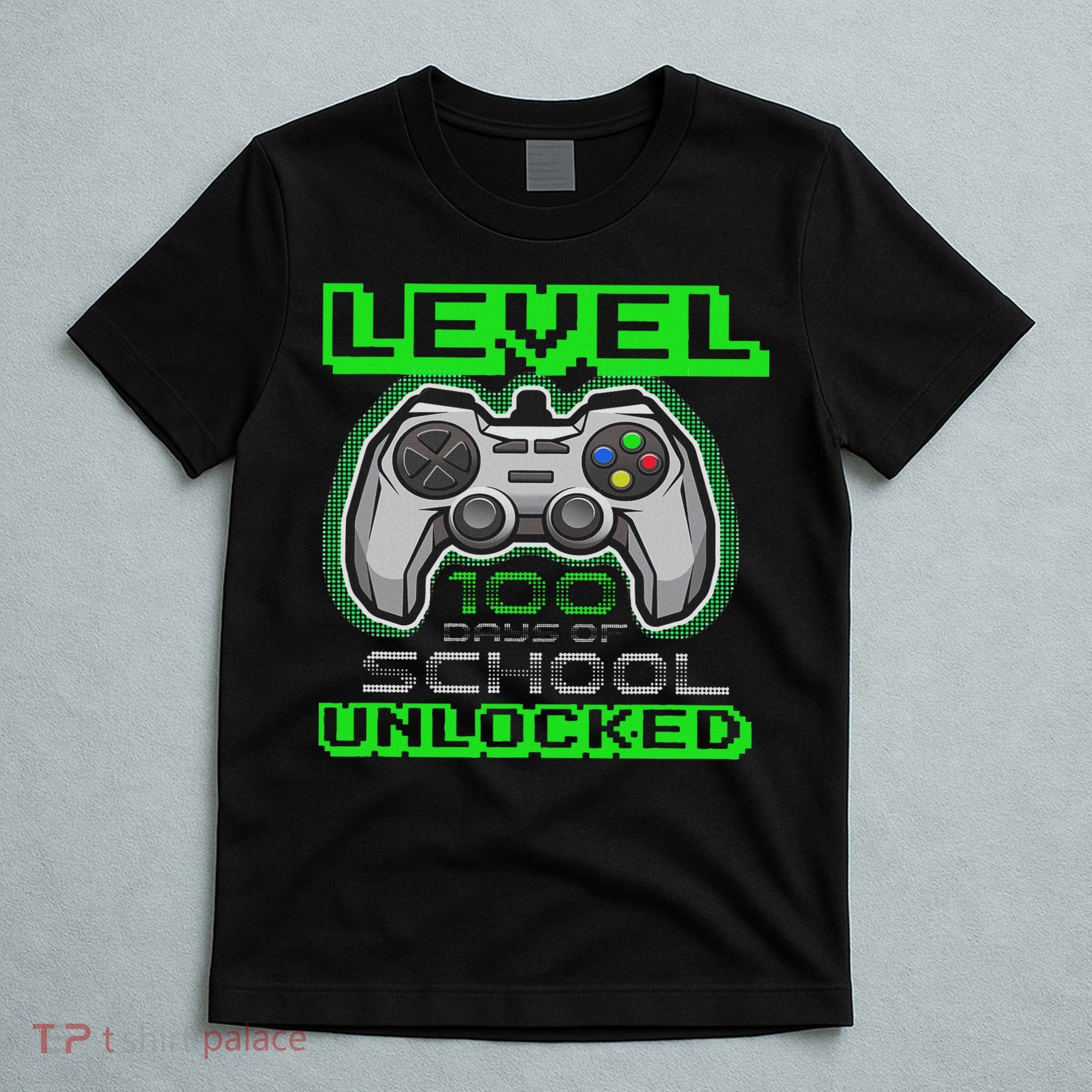 Level 100 Days Of School Unlocked Video Game T-Shirt