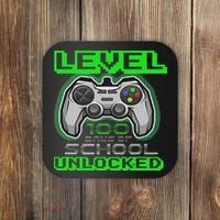 Level 100 Days Of School Unlocked Video Game Coaster thumb 0