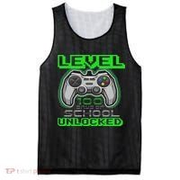 Level 100 Days Of School Unlocked Video Game Mesh Reversible Basketball Jersey Tank thumb 0