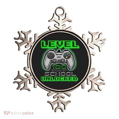 Level 100 Days Of School Unlocked Video Game Ornament
