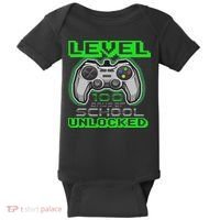 Level 100 Days Of School Unlocked Video Game Baby Bodysuit thumb 0
