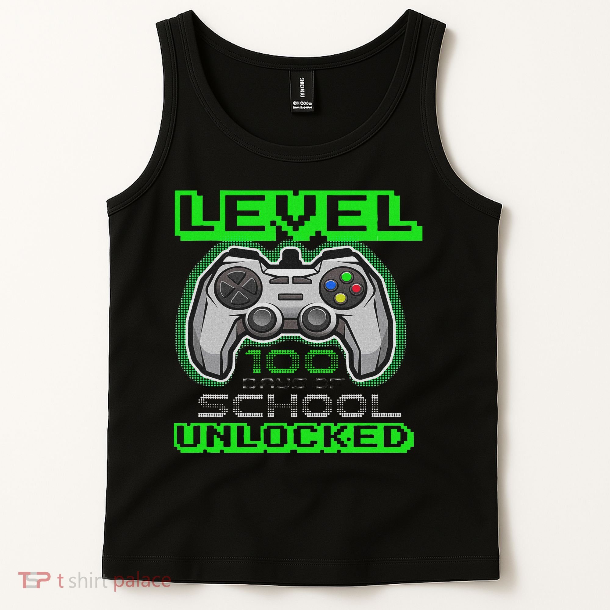 Level 100 Days Of School Unlocked Video Game Tank Top