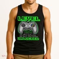 Level 100 Days Of School Unlocked Video Game Tank Top thumb 3