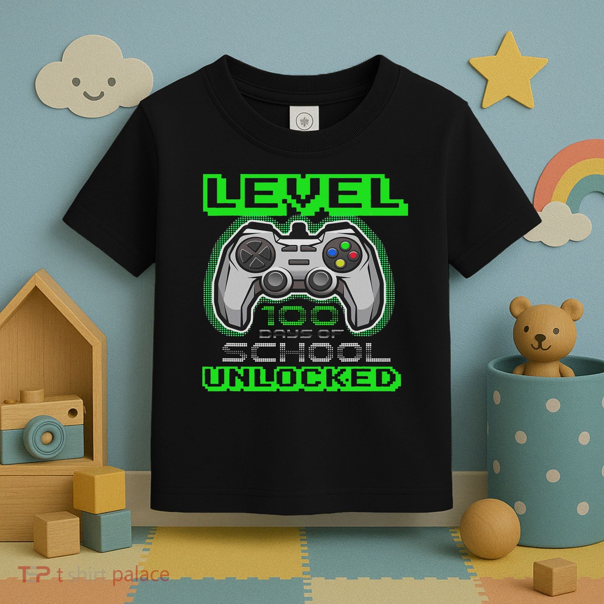 Level 100 Days Of School Unlocked Video Game Toddler T-Shirt