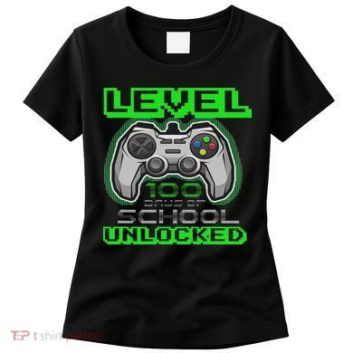 Level 100 Days Of School Unlocked Video Game Women's T-Shirt