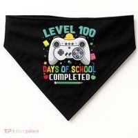Level 100 Day's Of School Funny Completed USA-Made Doggie Bandana thumb 0