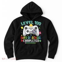 Level 100 Day's Of School Funny Completed Hoodie thumb 0