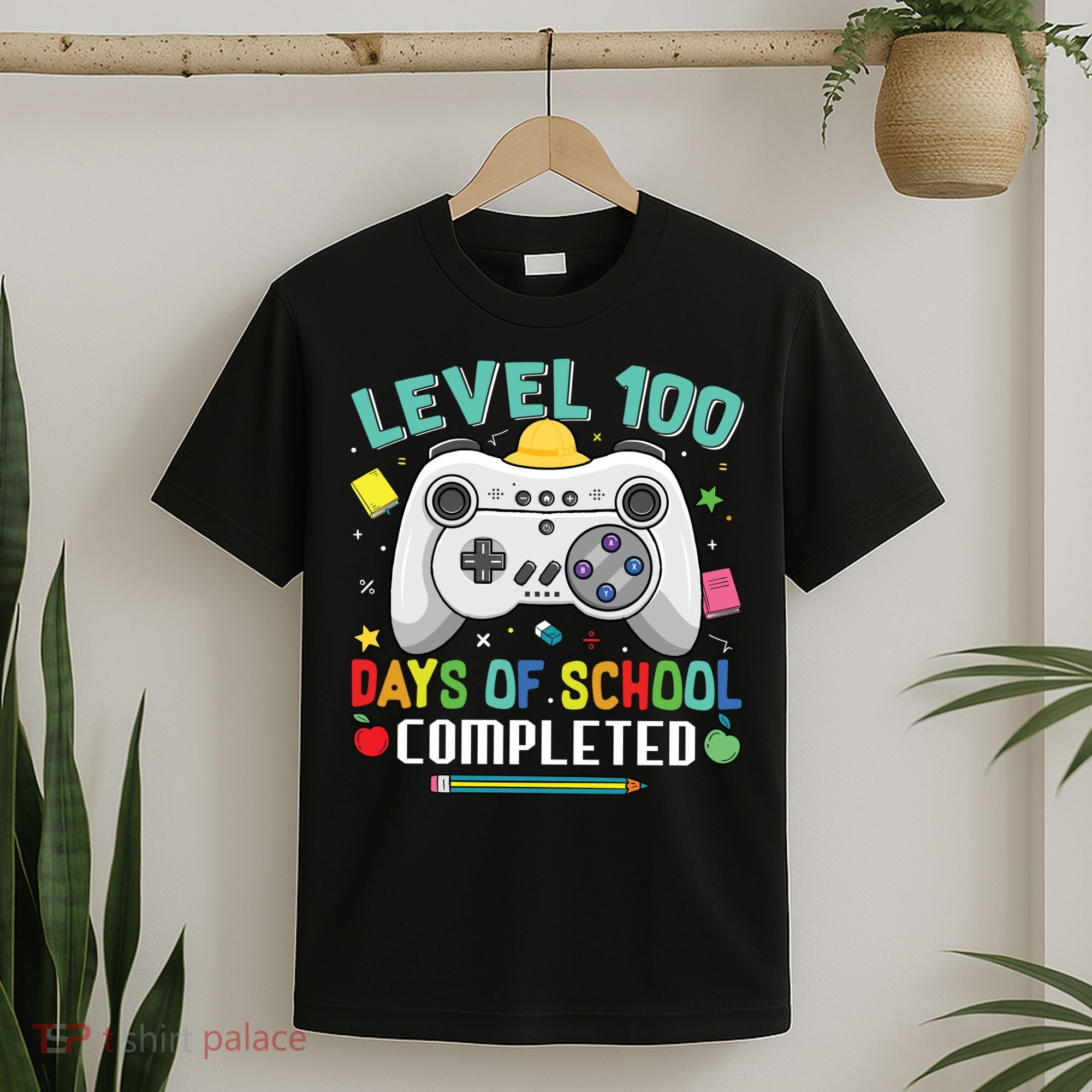 Level 100 Day's Of School Funny Completed T-Shirt