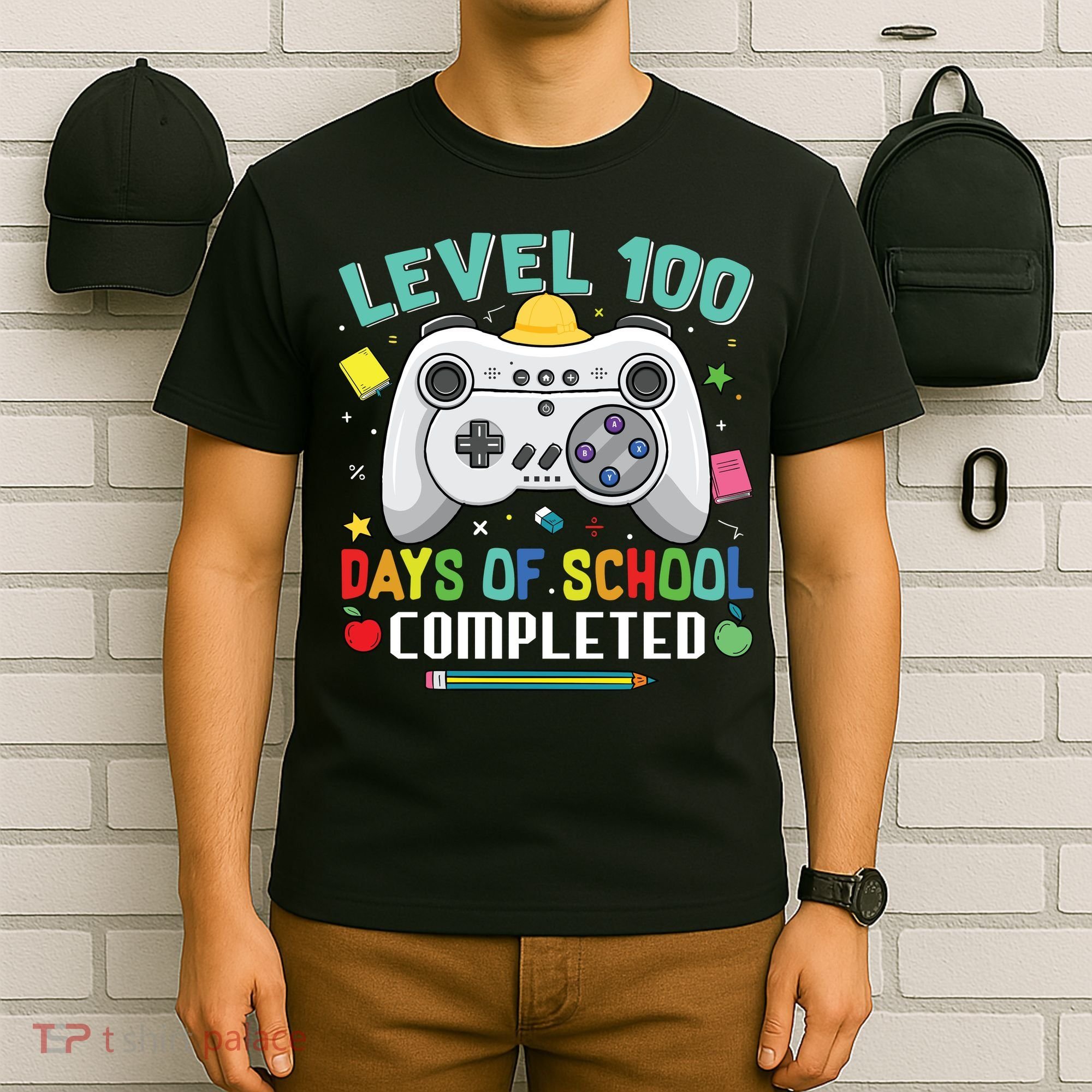 Level 100 Day's Of School Funny Completed T-Shirt